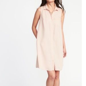 NWOT Old Navy Pink Collared Swing Dress with Pockets!